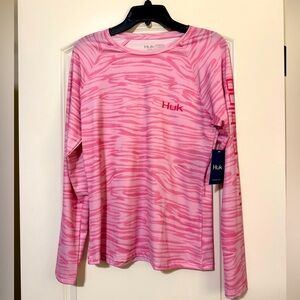 Brand New Ladies Size L Huk Pink Long Sleeve Shirt